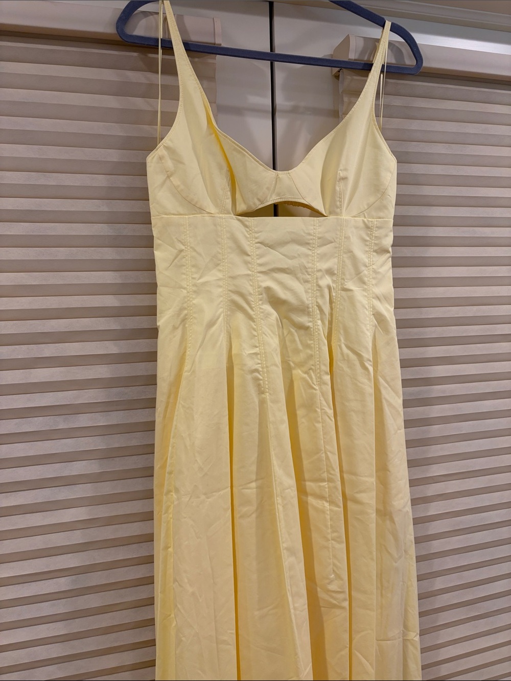 NWOT Simkhai Yellow Sleeveless Cotton Maxi Dress, Size US 6 - Picture 3 of 9